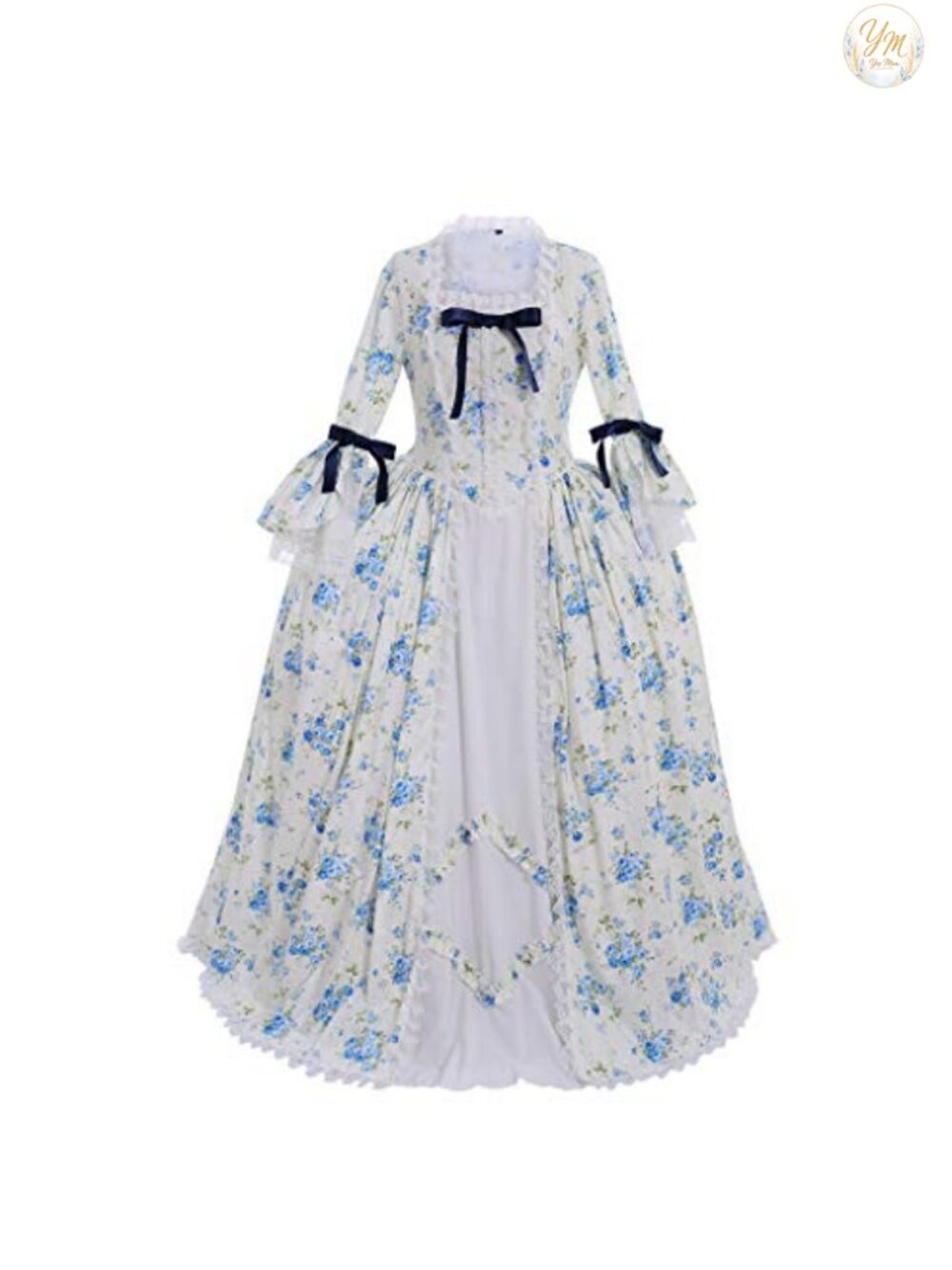 Gothic Victorian Ball Gown Linen Lace Satin Cosplay Costume Dress